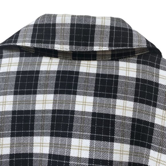 ZARA Oversized Plaid Shirt Size XS  Black Check Button Up Shacket NWOT - Picture 9 of 10